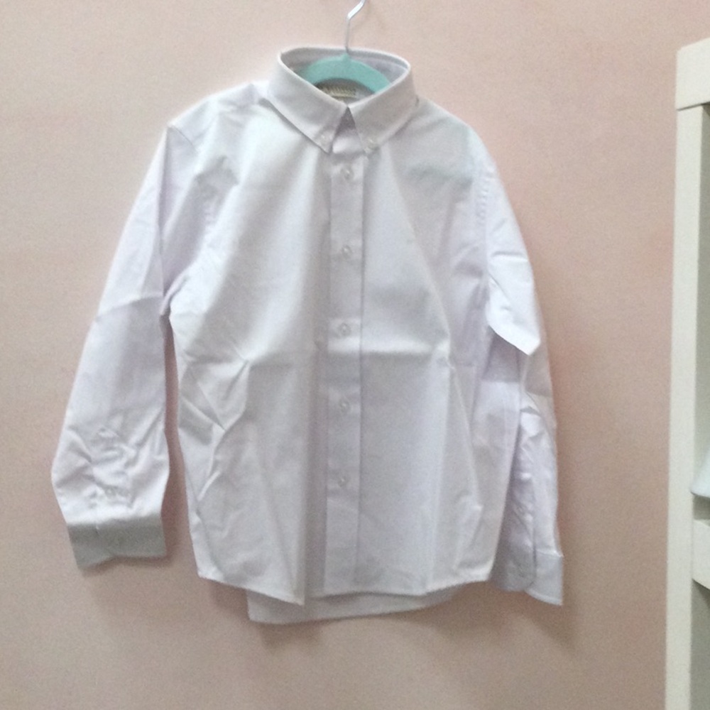 Classic White Button-Down Kids Shirt